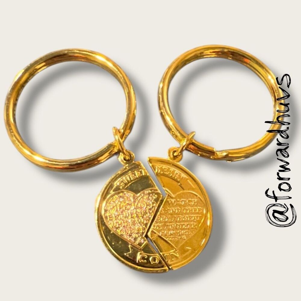 Bundle Sale 3 for $15 | Sweetheart Keychain Set – Split Heart – Genesis 31:49